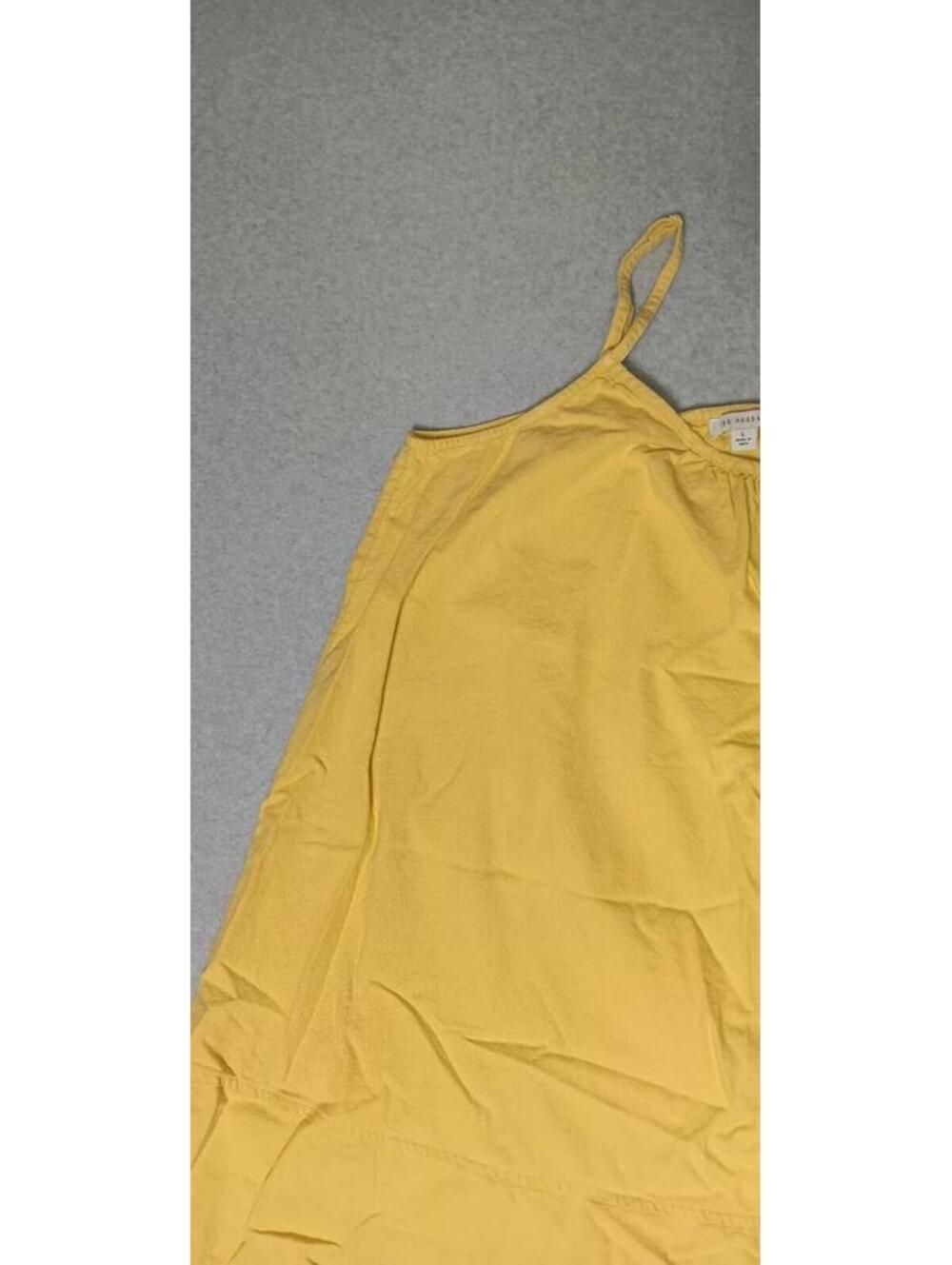 Free Assembly Sleeveless Linen Blend Blouse Womens Size Large Yellow Adjustable - Picture 9 of 11